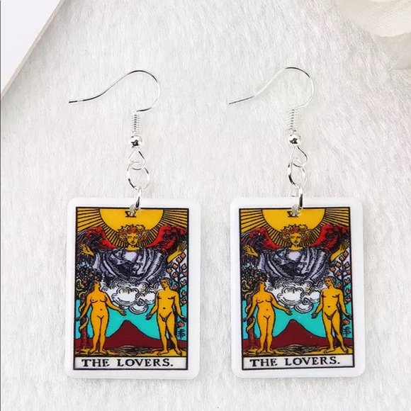 Tarot Deck Earrings The Lovers - Picture 1 of 1